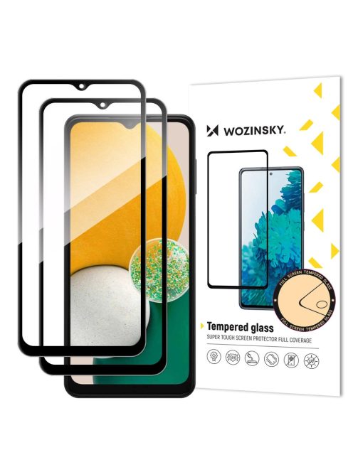 Wozinsky Set of 2x Super Strength Full Glue Tempered Glass Full Screen with Frame Case Friendly Samsung Galaxy A13 5G / A23 / A23 5G Black