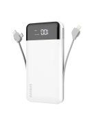 Dudao K1Pro powerbank 20000mAh with built-in cables white (K1Pro-white)