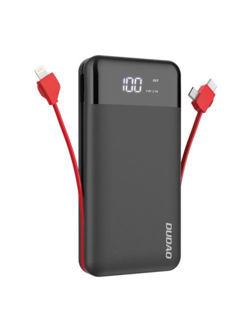 Dudao K1Pro powerbank 20000mAh with built-in cables black (K1Pro-black)