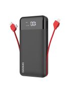 Dudao K1Pro powerbank 20000mAh with built-in cables black (K1Pro-black)