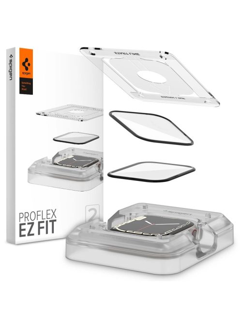 HYBRID GLASS Spigen PROFLEX ”EZ FIT” 2-PACK Apple Watch 7 / 8 (45 MM)