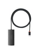 Baseus Lite Series HUB adapter USB Type C - 4x USB 3.0 1m black (WKQX030401)