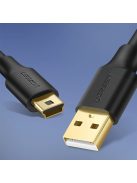 Ugreen 5 pin gold-plated USB cable - mini USB 0.25m black (US132)