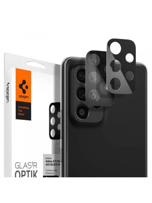 Spigen OptikCamera Protector Camera Island Tempered Glass (2 pcs) for Samsung Galaxy A33 5G / A53 5G / A73 5G Black