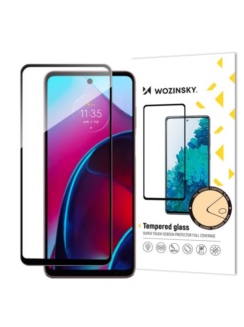 Wozinsky Full Glue Tempered Glass Motorola Moto G Stylus 2022 9H Full Screen Tempered Glass with Black Frame