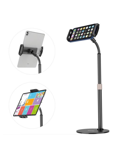 Wozinsky stand for tablet and phone on the desk black (WTHBK4)