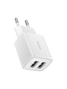 Baseus Compact charger 2x USB 10.5W white (CCXJ010202)