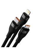 Baseus Flash Series II cable USB - USB Type C / Lightning / micro USB 100 W 1.2 m black (CASS030001)