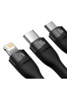 Baseus Flash Series II cable USB - USB Type C / Lightning / micro USB 100 W 1.2 m black (CASS030001)