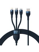 Baseus Flash Series II cable USB - USB Type C / Lightning / micro USB 100 W 1.2 m blue (CASS030003)