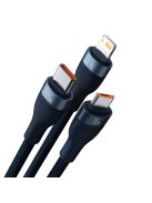 Baseus Flash Series II cable USB - USB Type C / Lightning / micro USB 100 W 1.2 m blue (CASS030003)