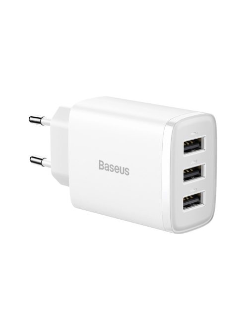 Baseus Compact charger 3x USB 17W white (CCXJ020102)