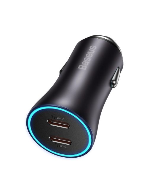 Baseus Golden Contactor Pro car charger 2x USB-C 40W gray (CGJP000013)