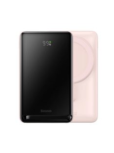   Baseus Magnetic Bracket power bank with wireless charging MagSafe 10000mAh 20W pink (PPCX000004) + USB Type C cable Baseus Xiaobai Series 60W 0.5m