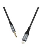 Dudao audio cable Lightning - mini jack 3.5mm 1m gray (L11PRO)