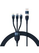 Baseus Flash Series II cable USB Type C / USB Type A - USB Type C / Lightning / micro USB 100 W 1.2 m blue (CASS030103)