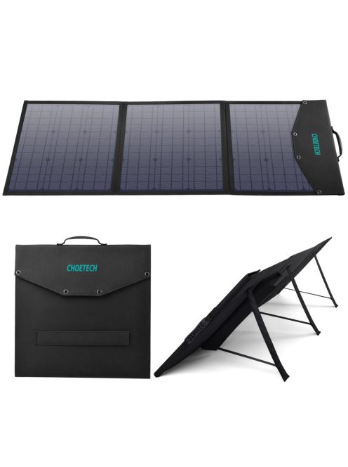 Choetech SC008 solar foldable charger 120W DC / USB-C / 2x USB-A - black