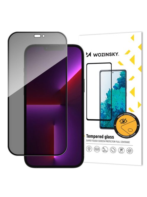 Wozinsky Privacy Glass Tempered Glass for iPhone 14 Pro with Anti Spy Privatizing Filter