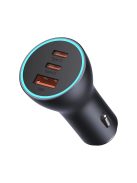 Baseus Golden Contactor Pro car charger USB-A + 2x USB-C 65W dark gray (CGJP010013)