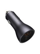 Baseus Golden Contactor Pro car charger USB-A + 2x USB-C 65W dark gray (CGJP010013)