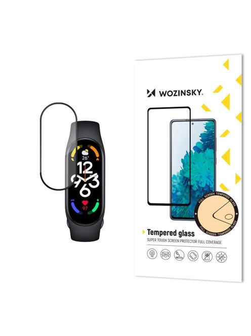 Wozinsky Full Glue Xiaomi Mi Band 7 black tempered glass