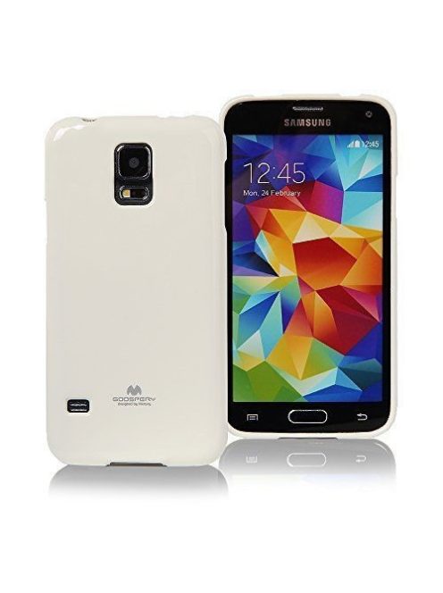 Samsung Galaxy S5 Mercury Goospery Szilikon Csillámló Tok Fehér
