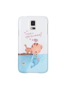   Samsung Galaxy S5 Kingxbar Tok Strasszköves Prémium Műanyag Cat&Fish...