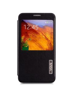 Samsung Galaxy Note 3 Bőrtok Vouni S-View Ablakos Fekete