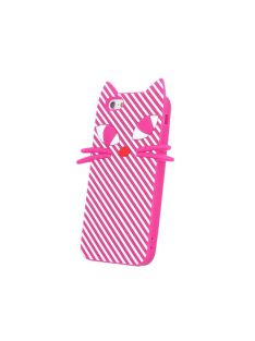 iPhone 7 Cuki Szilikon Tok Cica - Cat 3D Pink