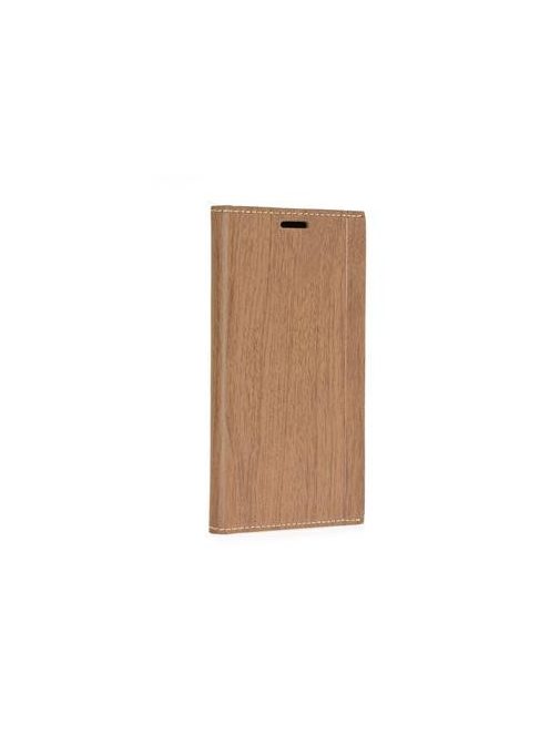 Xiaomi Redmi 4X Wood Book Notesz Tok Barna