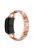 18mm Rhinestone Decor X Design Metal Watch Band Wrist Strap Replacement for Garmin Venu 2S/Vivoactive 4S - Rose Gold