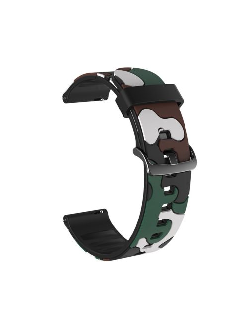 20mm Camouflage Skin Silicone Watch Band for Samsung Galaxy Watch Active1/2/Watch 42mm/Gear Sport/Huami Amazfit GTR 42mm/Bip GTS/Garmin Vivoactive 3/Move HR/Huawei Watch GT2 42mm - Camouflage