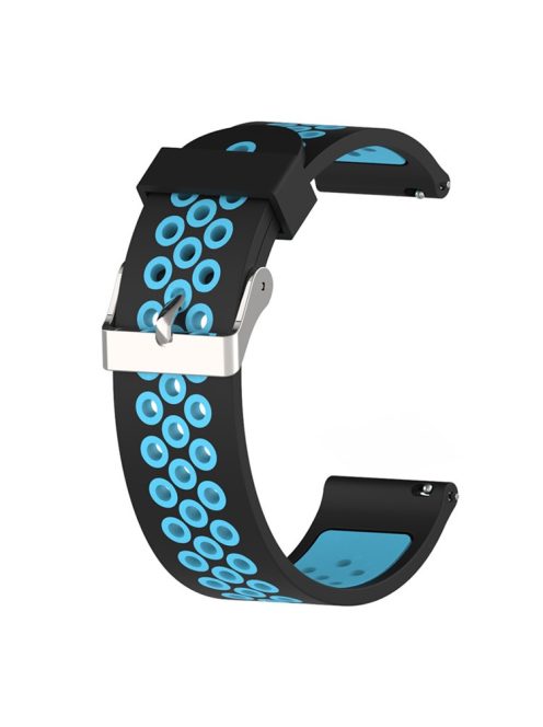 20mm Dual Color Silicone Smart Watch Band for GarminMove Luxe/Move Style /Move 3 /Move Venu - Black/Blue