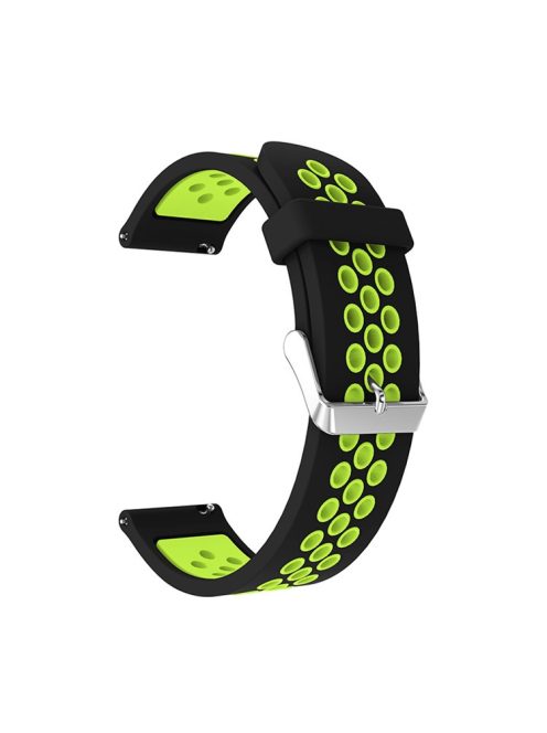 20mm Dual Color Silicone Smart Watch Band for GarminMove Luxe/Move Style /Move 3 /Move Venu - Black/Green