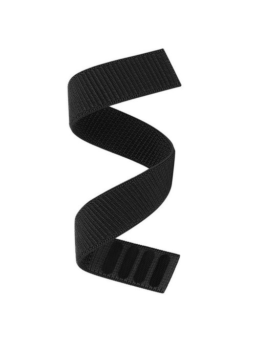 20mm Nylon Watch Band for Garmin Fenix 8S / Fenix 7S / Descent MK3 43mm Magic Tape Wrist Band - Black