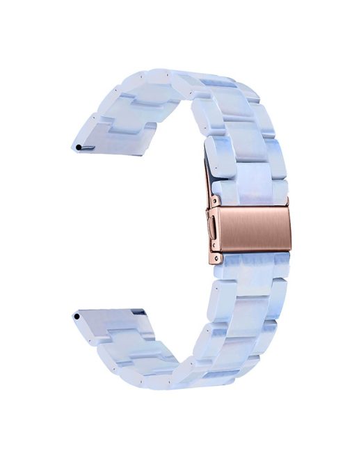 20mm Resin Smart Watch Strap for Garmin Vivomove 3/Garminmove 3, Replacement Wristband with Stainless Steel Buckle - Baby Blue