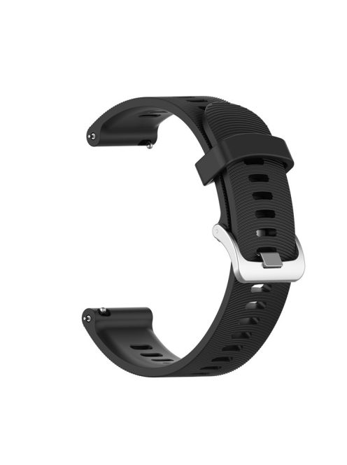 20mm Silicone Watch Strap for Garmin Forerunner 245 Smart Watch Band Replacement - Black