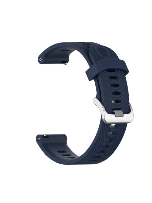 20mm Silicone Watch Strap for Garmin Forerunner 245 Smart Watch Band Replacement - Dark Blue