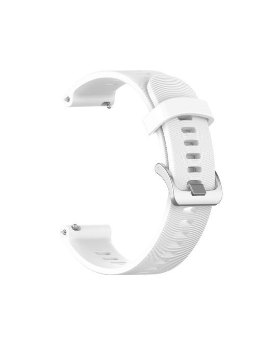 20mm Silicone Watch Strap for Garmin Forerunner 245 Smart Watch Band Replacement - White