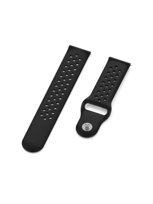 20mm Soft Ventilation Silicone Watch Band Replacement for Garmin Move Luxe/Move Style/Move 3/Move Venu - Black