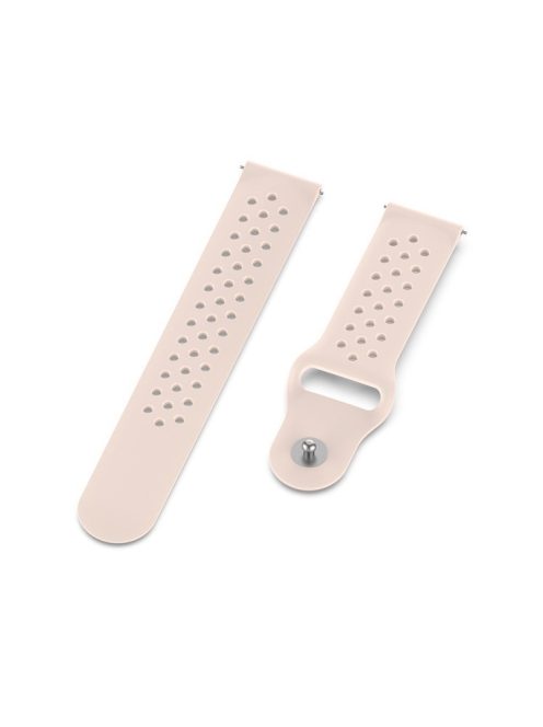 20mm Soft Ventilation Silicone Watch Band Replacement for Garmin Move Luxe/Move Style/Move 3/Move Venu - Pink