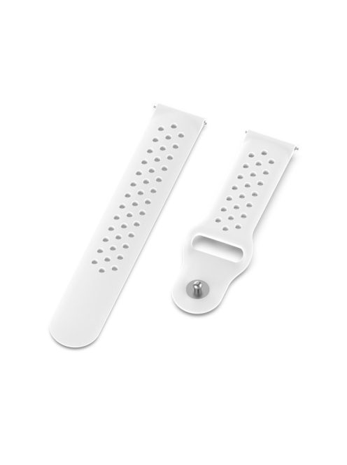 20mm Soft Ventilation Silicone Watch Band Replacement for Garmin Move Luxe/Move Style/Move 3/Move Venu - White