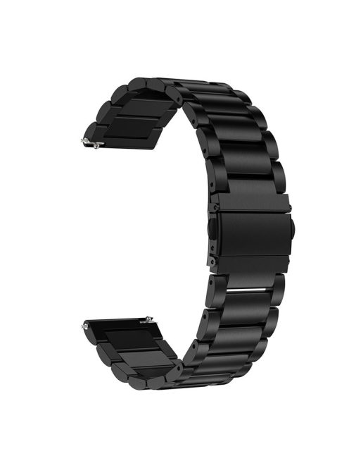 20mm Solid Stainless Steel Wrist Watch Strap Band for Garmin Forerunner 245 - Black