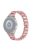 20mm Stainless Steel Watchband for Huami Amazfit GTS Samsung Gear S2 Classic Garmin Vivoactive 3 Universal Rhinestone Decorative D-Chain Watch Strap - Rose Pink