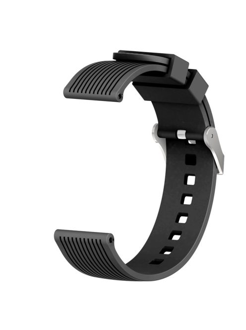 20mm Stripe Texture Silicone Smart Watch Band for GarminMove Luxe/Move Style/Move 3/Move Venu - Black