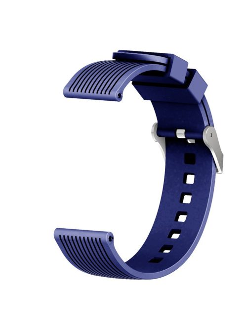 20mm Stripe Texture Silicone Smart Watch Band for GarminMove Luxe/Move Style/Move 3/Move Venu - Dark Blue