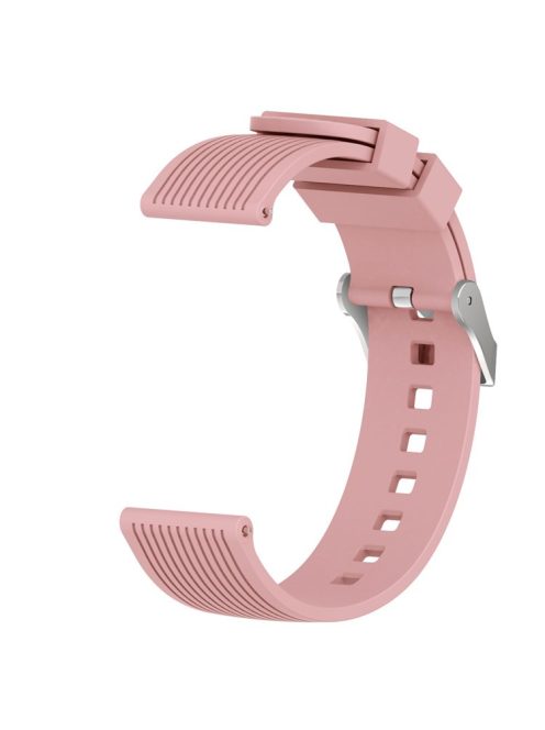 20mm Stripe Texture Silicone Smart Watch Band for GarminMove Luxe/Move Style/Move 3/Move Venu - Pink