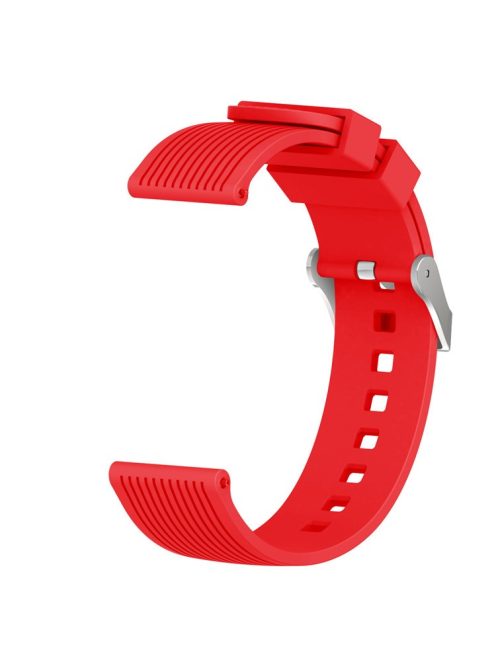 20mm Stripe Texture Silicone Smart Watch Band for GarminMove Luxe/Move Style/Move 3/Move Venu - Red