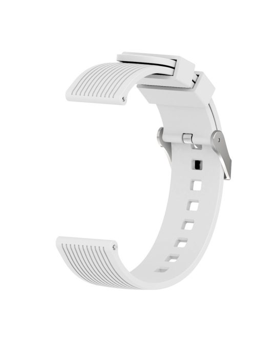 20mm Stripe Texture Silicone Smart Watch Band for GarminMove Luxe/Move Style/Move 3/Move Venu - White