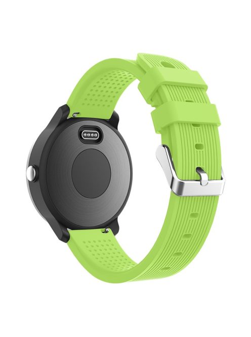 20mm Stripes Texture Silicone Watchband for Garmin Vivoactive 3 Adjustable Watch Strap Replacement - Green